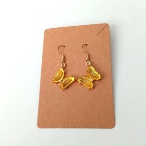 Elegant Gold And Yellow Earrings